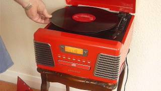 Steepletone retro record and dvd player with FM  MW radio [upl. by Ned]