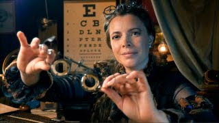 Eye and Ear Exam with the Steampunk Optometrist  ASMR Roleplay lens test otoscope [upl. by Hallerson]