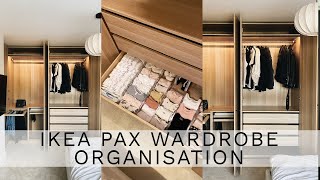 IKEA PAX WARDROBE  ORGANISATION  MINIMAL STYLE [upl. by Ariam382]