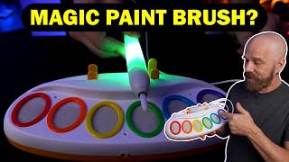 MessFree Painting Crayola Color Wonder Magic Light Brush Review [upl. by Grand]