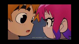 Scott Pilgrim and Ramona Flowers kissing scene  Scott Pilgrim Takes Off Netflix S1 Episode 1 HD [upl. by Adaha]