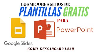 4 Sitios de PLANTILLAS PARA POWERPOINT y Google SLIDES GRATIS 🤑 [upl. by Aiek]