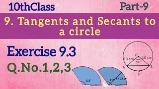 10thClassTangents and Secants to a circle Exercise 93QNo123 [upl. by Kcirdlek]