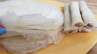 Easiest Homemade Lumpia WrapperSpring Roll Wrapper recipe no messy hand brush technique [upl. by Massiw478]