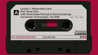 Lecture 7 Photovoltaic cells [upl. by Ardnasirk]