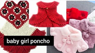 baby girl poncho  crochet poncho design  kidwids clothing  poncho winter [upl. by Irtimed]