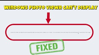 Fixed windows photo viewer not showing images due to not enough memory available [upl. by Evie]