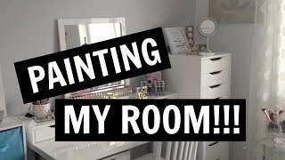 PAINTING MY ROOM  How To Paint A Room  Steps  Painting Process [upl. by Magavern]