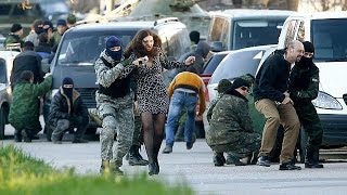 Russian forces storm Ukraines Crimea bases [upl. by Llerot]