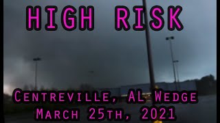 Wedge Tornado Moving into Centreville Alabama March 25th 2021 [upl. by Ranna]