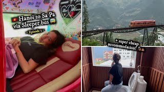 🇻🇳 How to book Sapa Sleeper bus from Hanoi  Accommodation with a train view 🚂  Vietnam Day1 Ep2 [upl. by Celene929]