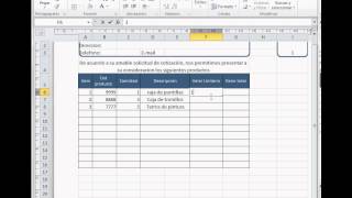 Formato Cotización o factura Excel 2010 [upl. by Nizam]