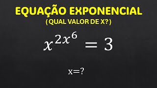 EQUAÇÃO EXPONENCIAL  QUAL VALOR X [upl. by Naened]