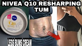 I tried skin tighten Nivea Q10 firming reshaping tum cream for 3 days it works [upl. by Teodoor385]