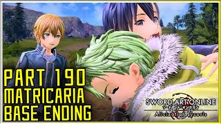 Happy Ever After Part 190SAOAL Matricaria Base Ending  SAO Alicization Lycoris [upl. by Beverlee129]