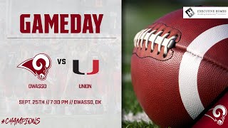 Owasso Football vs Union [upl. by Mungovan]