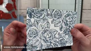 Stippled Rose ONLINE Card class6 beautiful cards with Ronda Wade [upl. by Tor]