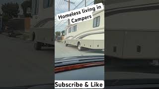 Homeless living in Campers and Van life homeless camper losangeles california [upl. by Ecerehs]