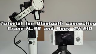 ZHIYUN CRANEM 3S  With SONY ZVE10  Bluetooth Shutter Control Tutorial [upl. by Nylakcaj]