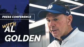 Notre Dame DC Al Golden on Red Zone Defense Physicality and Jordan Botelho [upl. by Hgielac]