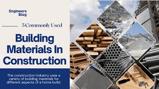 5 Basic Building Construction Materials  Civil Engineering [upl. by Iah]