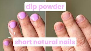 Get Salonworthy Dip Powder Nails On Your Own Short Natural Nails [upl. by Nyllek]