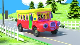 Wheels On The Bus Goes Round And Round  Nursery Rhymes  kids song [upl. by Pyle]