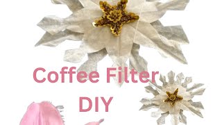 Easy DIY Coffee Filter Snowflake [upl. by Aratehs]