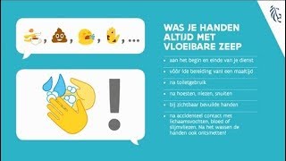 Campagne handhygiëne woonzorgcentra  correct handen wassen met vloeibare zeep [upl. by Lerud]