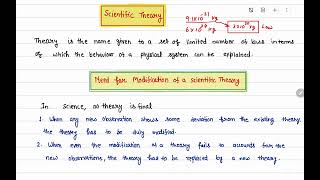 4scientific theory class11 physical world [upl. by Florentia]