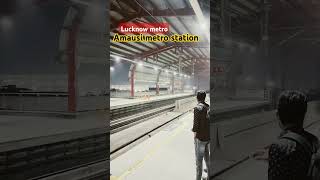 Lucknow metro 👍🏻 amausi station👌🏻trending video [upl. by Ikkin]