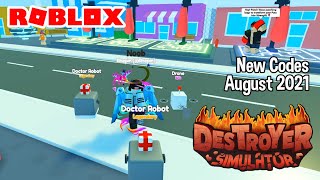 Roblox Destroyer Simulator New Codes August 2021 [upl. by Ahsekel]