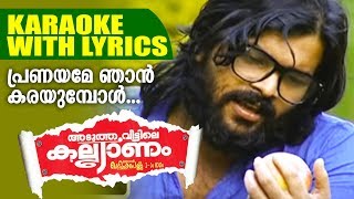 പ്രണയമേ ഞാൻ കരയുമ്പോൾ  Shafi Kollam Mappila Song Karaoke With Lyrics  Mappila Love Song Karaoke [upl. by Diraf]