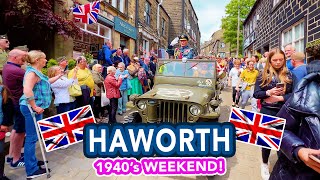 HAWORTH 1940s Weekend  Full tour of Haworth near Bradford West Yorkshire England [upl. by Mattland]