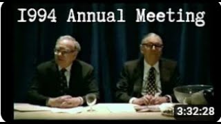 1994 Berkshire Hathaway Annual Meeting Full Version [upl. by Yert]