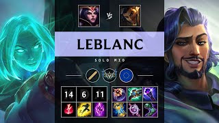 LeBlanc Mid vs Akshan Dominating  EUW Challenger Patch 1417 [upl. by Roydd]