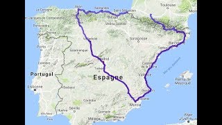 Tour dEspagne en vélo en mars 2017 [upl. by Ahsienod]