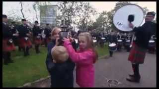 Field Marshal Montgomery Pipe Band Celebrating Their Win 2014 [upl. by Winifield]