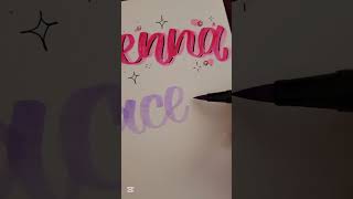 part 5 of lettering your names 💕 calligraphy artistic bujo creative [upl. by Aryaz447]