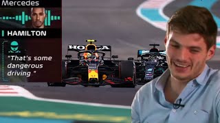 Max Verstappen Reacting To Sergio Perez Defending Lewis Hamilton  AbuDhabi GP  English Subtitles [upl. by Eloise]