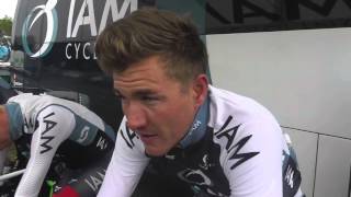 Heinrich Haussler of IAM Cycling Stage 3 of Tour of Britain 2013 [upl. by Nwahsram143]