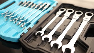 DURATECH 12 Piece Flex Head Ratcheting Combination Wrench Set [upl. by Mcgaw111]