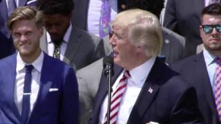 Trump welcomes college football champions [upl. by Nessim]