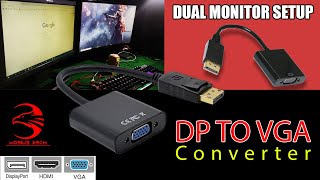 DP TO VGA Converter  Unboxing  Dual Monitor Setup  Mobius Arch 🔥🔥 [upl. by Podvin]