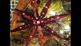 DIY Rustic Clothespin Star Ornament Tutorial [upl. by Leisam40]