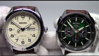 Seiko New Releases  Automatic Field and Solar Chronograph [upl. by Mehetabel]