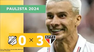 INTER DE LIMEIRA 0 X 3 SÃO PAULO  CAMPEONATO PAULISTA 2024 VEJA OS GOLS [upl. by Lew634]