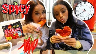 WE ONLY ATE SPICY FOODS FOR 24 HOURS [upl. by Vyky]