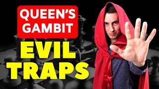 Top 5 Chess Opening TRAPS in the Queens Gambit [upl. by Chirlin501]