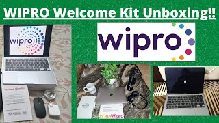 Wipro Unboxing Welcome Kit  Wipro Goodies for Freshers  MacBook 🔥🔥 [upl. by Russom744]